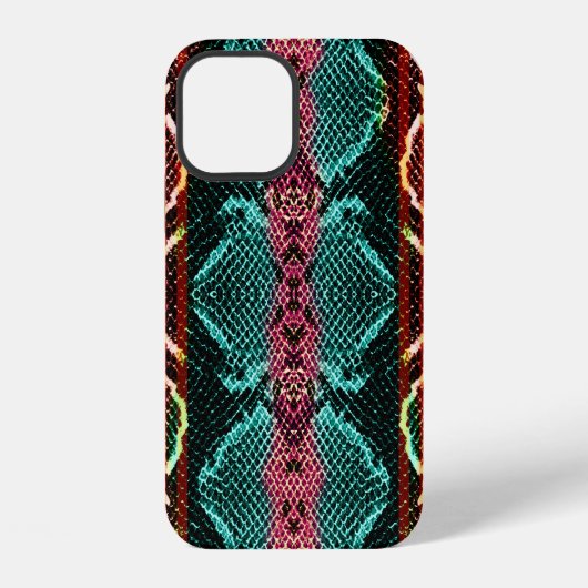 Slangenhuidprint. Slangenpatroon. Dierprint. Kleur iPhone Hoesje (Achterkant)