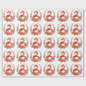 Slangenjaar Chinees schattig lachen Cadeaupapier (Vlak)