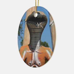 Slangenkop AKA Cobra Hoofd ... Boeddhistische Hel Keramisch Ornament