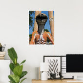 Slangenkop ... Boeddhistische hel Poster (Thuiskantoor)