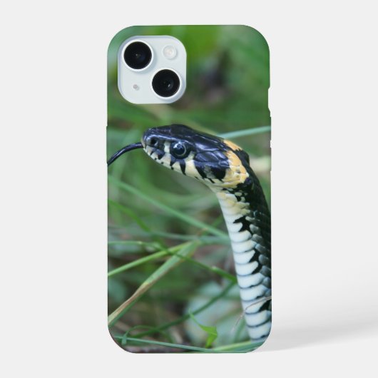 Slangenkop iPhone 15 Case (Achterkant)