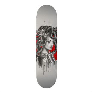 Slangenkop Meisje Medusa uit de Griekse Mythologie Persoonlijk Skateboard