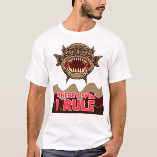 Slangenkopvis Waar Ik Zwem Heers Ik T-shirt