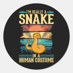 Slangenkostuum Halloween Ronde Sticker