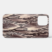 Slangenleer: naadloze bruine textuur Case-Mate iPhone case (Achterkant (horizontaal))