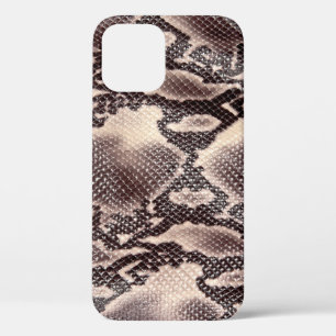 Slangenleer: naadloze bruine textuur Case-Mate iPhone case