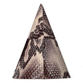 Slangenleer: naadloze bruine textuur feesthoedjes (Achterkant)