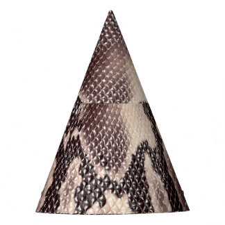 Slangenleer: naadloze bruine textuur feesthoedjes