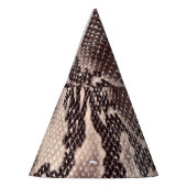 Slangenleer: naadloze bruine textuur feesthoedjes (Links)