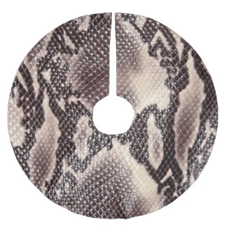 Slangenleer: naadloze bruine textuur kerstboom rok