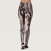 Slangenleer: naadloze bruine textuur leggings (Achterkant)