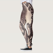 Slangenleer: naadloze bruine textuur leggings (Links)