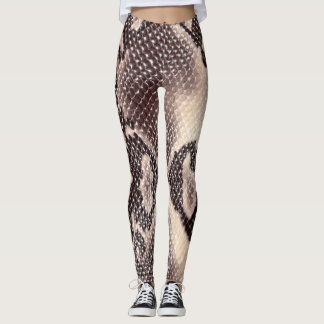 Slangenleer: naadloze bruine textuur leggings