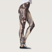 Slangenleer: naadloze bruine textuur leggings (Rechts)