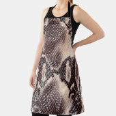 Slangenleer: naadloze bruine textuur schort (Insitu)