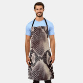 Slangenleer: naadloze bruine textuur schort (Gedragen)