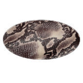 Slangenleer: naadloze bruine textuur snijplank (Hoek)