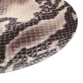 Slangenleer: naadloze bruine textuur snijplank (Hoek)