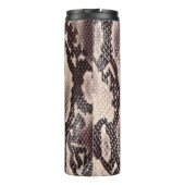 Slangenleer: naadloze bruine textuur thermosbeker (Achterkant)