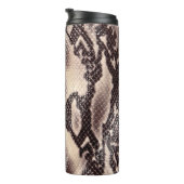 Slangenleer: naadloze bruine textuur thermosbeker (Geroteerd rechts)