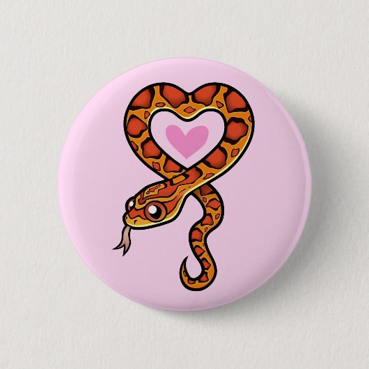 Slangenliefde Ronde Button 5,7 Cm (Voorkant)