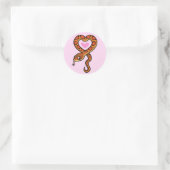 Slangenliefde Ronde Sticker (Tas)