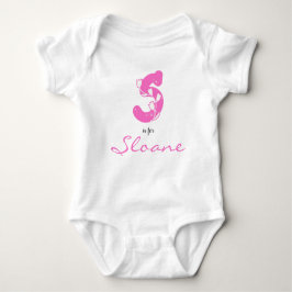 Slangennaam onthullen Floral Letter S Roze aanjage Romper