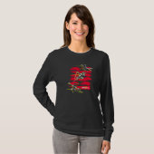 Slangenogen Ninja rode strepen T-shirt (Voorkant volledig)