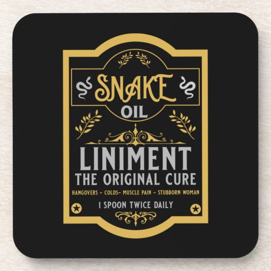 Slangenolie Kater Kuur Bier Onderzetter (Voorkant)