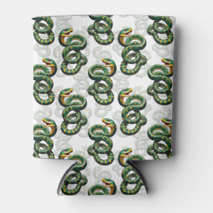 Slangenpatroonontwerp - Wit Blikjeskoeler