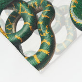 Slangenpatroonontwerp - Wit Fleece Deken (Hoek)
