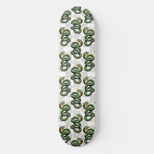 Slangenpatroonontwerp - Wit Persoonlijk Skateboard (Voorkant)