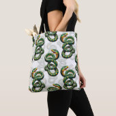 Slangenpatroonontwerp - Wit Tote Bag (Dichtbij)