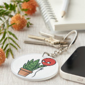 Slangenplant en ballon Acrylsleutelhanger Sleutelhanger (Voorkant Rechts)