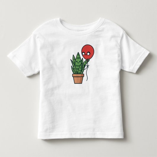 Slangenplant en ballon T-shirt (Voorkant)