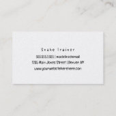 Slangenreptielen redden Bloemen Visitekaartje (Achterkant)