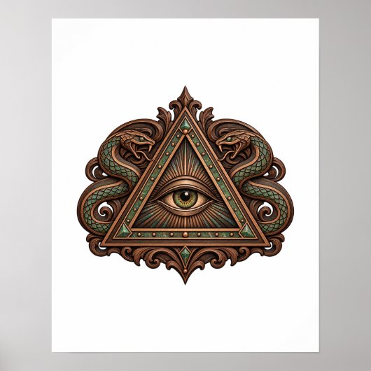 Slangenrol Oog Poster (Voorkant)