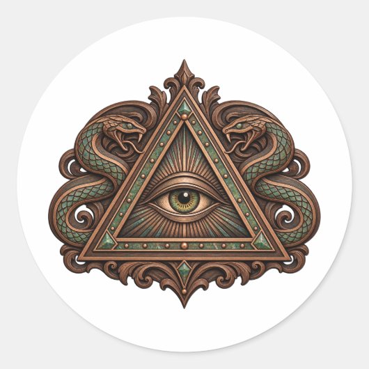 Slangenrol Oog Sticker (Voorkant)