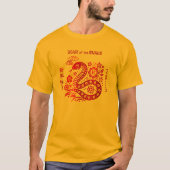 Slangenrood Folie Chinees Lunar Nieuwjaar 2025 Bol T-shirt (Voorkant)
