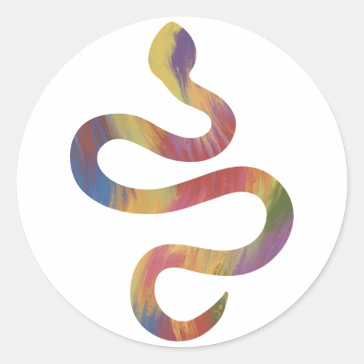 Slangenslang in acrylstijl Sticker (Voorkant)
