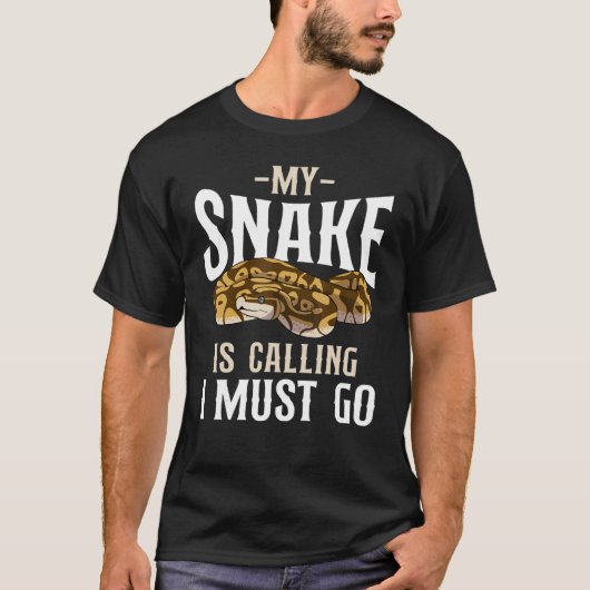 Slangenslang Mijn slang roept Ik moet gaan T-shirt (Voorkant)