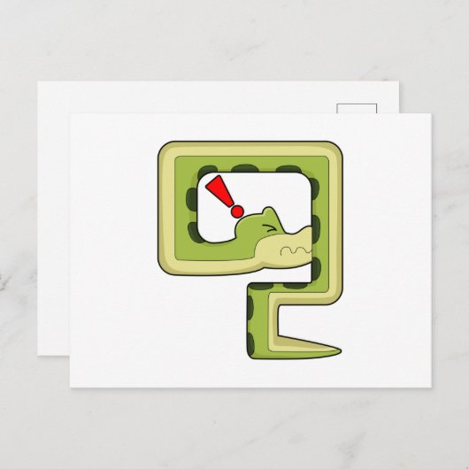 Slangenspel Briefkaart (Voorkant / Achterkant)