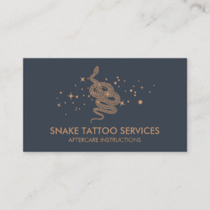 Slangentattoo Nazorginstructies Visitekaartje