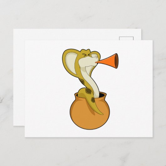 Slangentrompetmuziek Briefkaart (Voorkant / Achterkant)