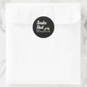 slangenvader ronde sticker (Tas)