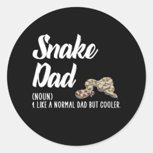slangenvader ronde sticker