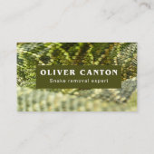 Slangenverwijderingsdeskundige Visitekaartje (Achterkant)