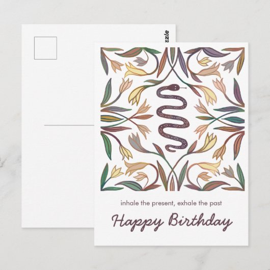 Slangenvines Inspirerende Magische Gelukkige Verja Briefkaart (Voorkant / Achterkant)