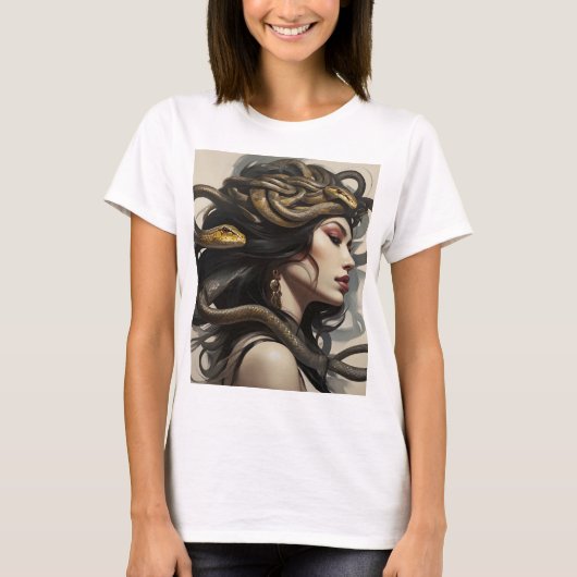 Slangenvrouw kunst t-shirt (Voorkant)