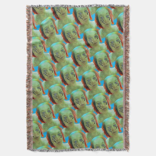 Slangenvrouw Zelfportret Deken (Voorkant Verticaal)